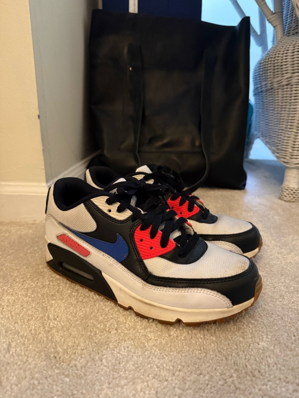 Custom Nike AirMAX Sneakers - White, black, pink, blue